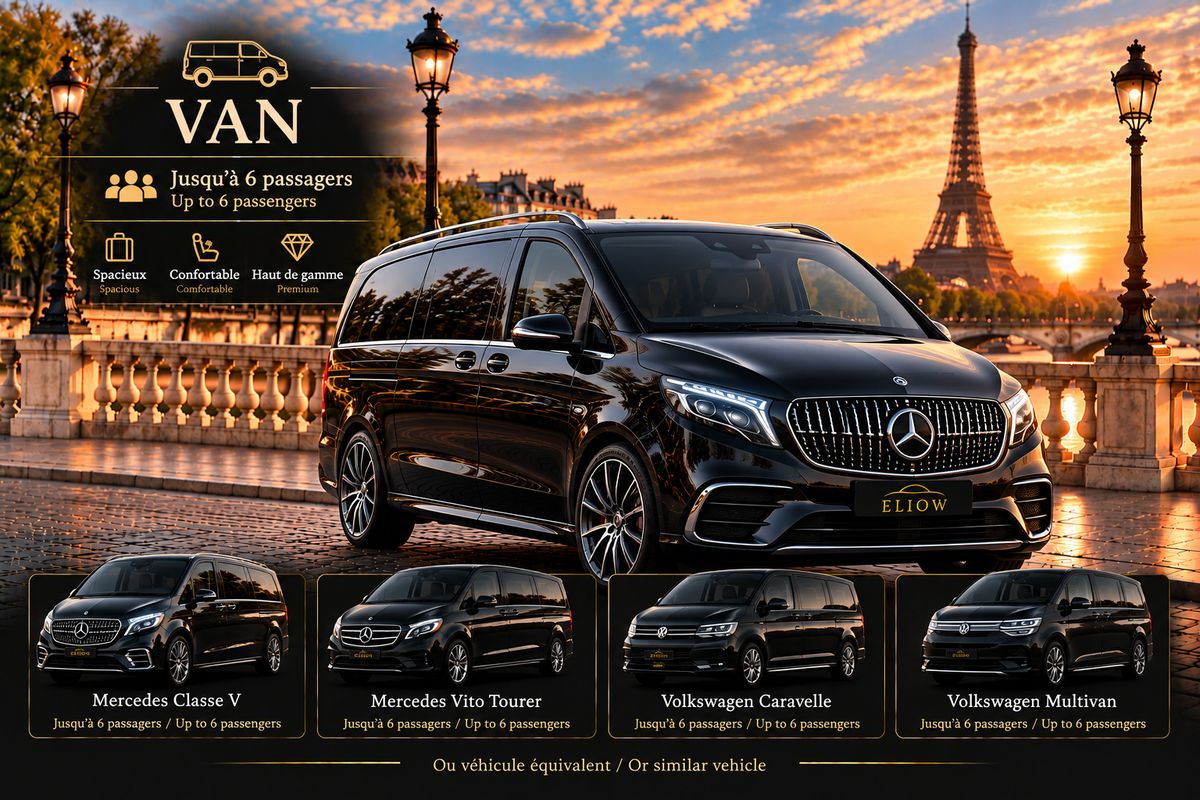 Van – Mercedes Classe V ou équivalent